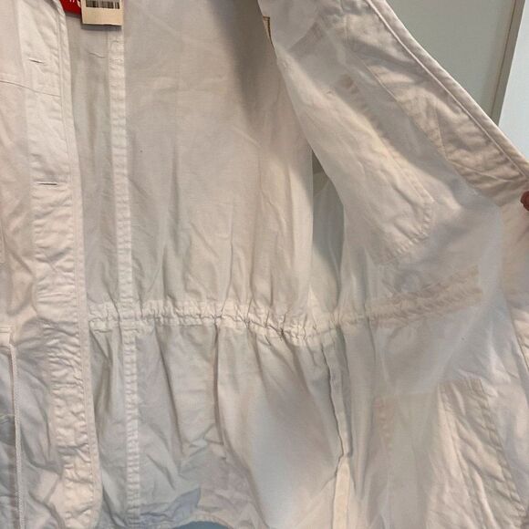 VTG Adam Douglass Adrianna Papell White Cotton Embellished Jacket Womens 14 NWT - Picture 9 of 13